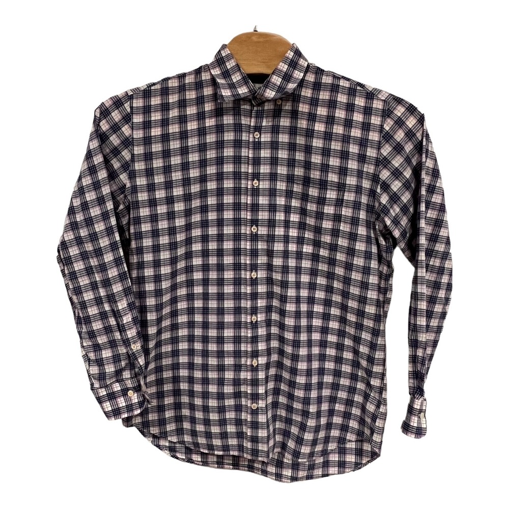 Peter Millar Plaid Button‎ Up Shirt Men's Large Long Sleeve
